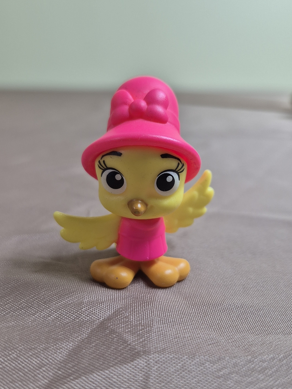 Yellow & Pink Bird Figurine Toy for Pets Bird Lovers